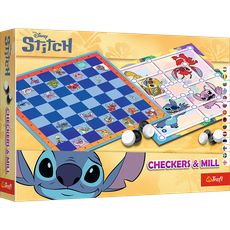 TREFL DISNEY STITCH boardgames checkers & mill