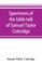 Specimens of the table talk of Samuel Taylor Coleridge