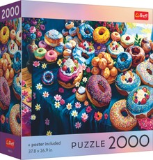 TREFL Puzzle with poster Colorful Donuts, 2000 pcs