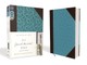NIV, Journal the Word Bible, Imitation Leather, Brown/Blue, Red Letter Edition, Comfort Print
