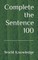 Complete the Sentence 100