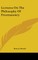 Lectures On The Philosophy Of Freemasonry