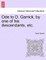Ode to D. Garrick, by One of His Descendants, Etc.