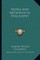 Moral and Metaphysical Philosophy