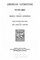 American Literature, And Other Papers