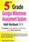 5th Grade Georgia Milestones Assessment System Math Workbook 2018