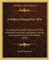 A Political Manual For 1870