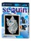 KITFIX Amatniecības komplekts Sequin Art Blue Premium spīdumiņu māksla, Balts kaķis