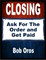 Closing: Ask for the Order and Get Paid