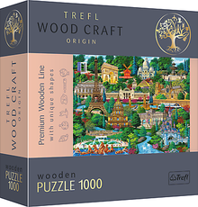 TREFL wooden puzzle Famous places in France 1000 pcs TREFL wooden puzzle Famous places in France 1000 pcs