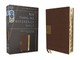 Niv, Thinline Reference Bible, Leathersoft, Brown, Red Letter, Thumb Indexed, Comfort Print