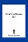 What Can Woman Do?