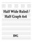 Half Wide Ruled / Half Graph 4x4