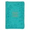 KJV Holy Bible, Thinline Large Print Faux Leather Red Letter Edition - Thumb Index & Ribbon Marker, King James Version, Teal, Zipper Closure