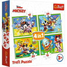TREFL MICKEY MOUSE Puzzle 4 in 1 set 12 15 20 24 pcs TREFL MICKEY MOUSE Puzzle 4 in 1 set 12 15 20 24 pcs