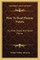 How to Read Human Nature