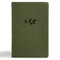 CSB Thinline Bible, Olive Leathertouch