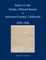 Index to the Public Official Bonds of Sonoma County, California, 1850-1892